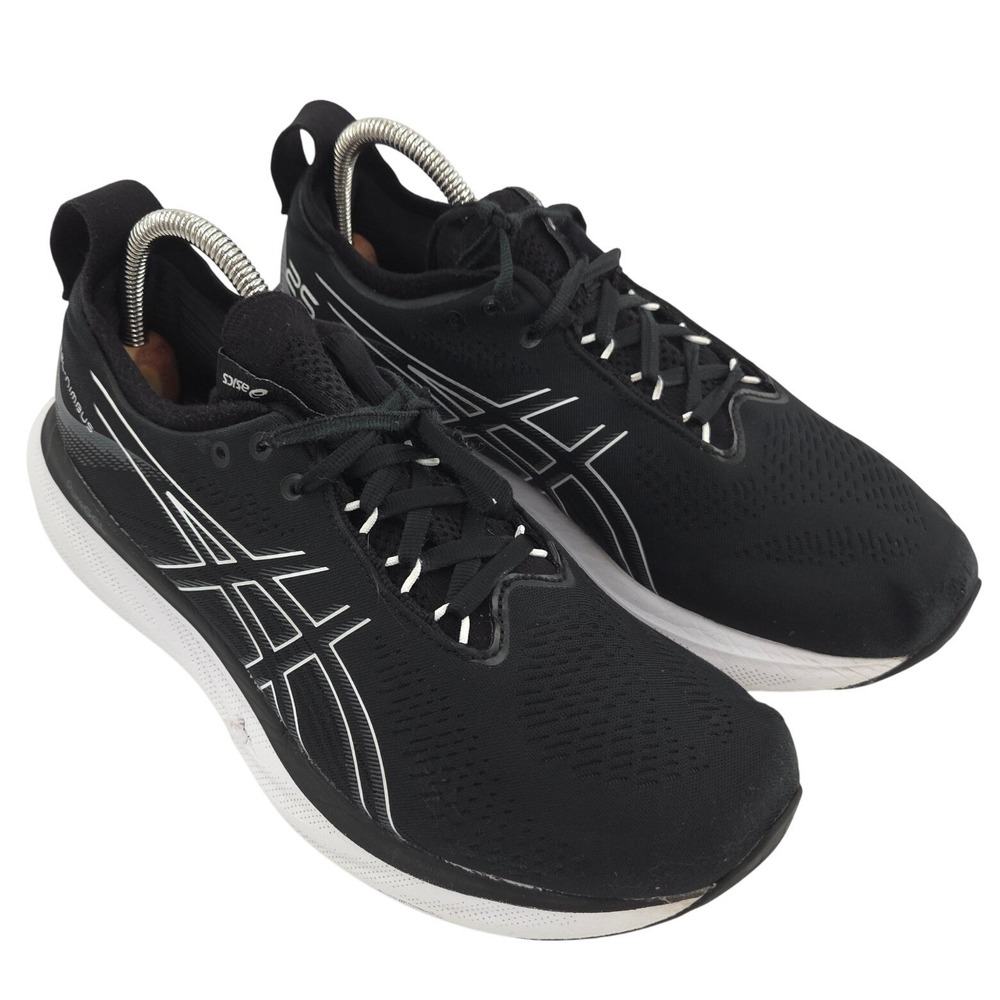ASICS Gel-Nimbus 25 Sneakers Mens 9.5 Black White Running Shoes Cushion 1011B547